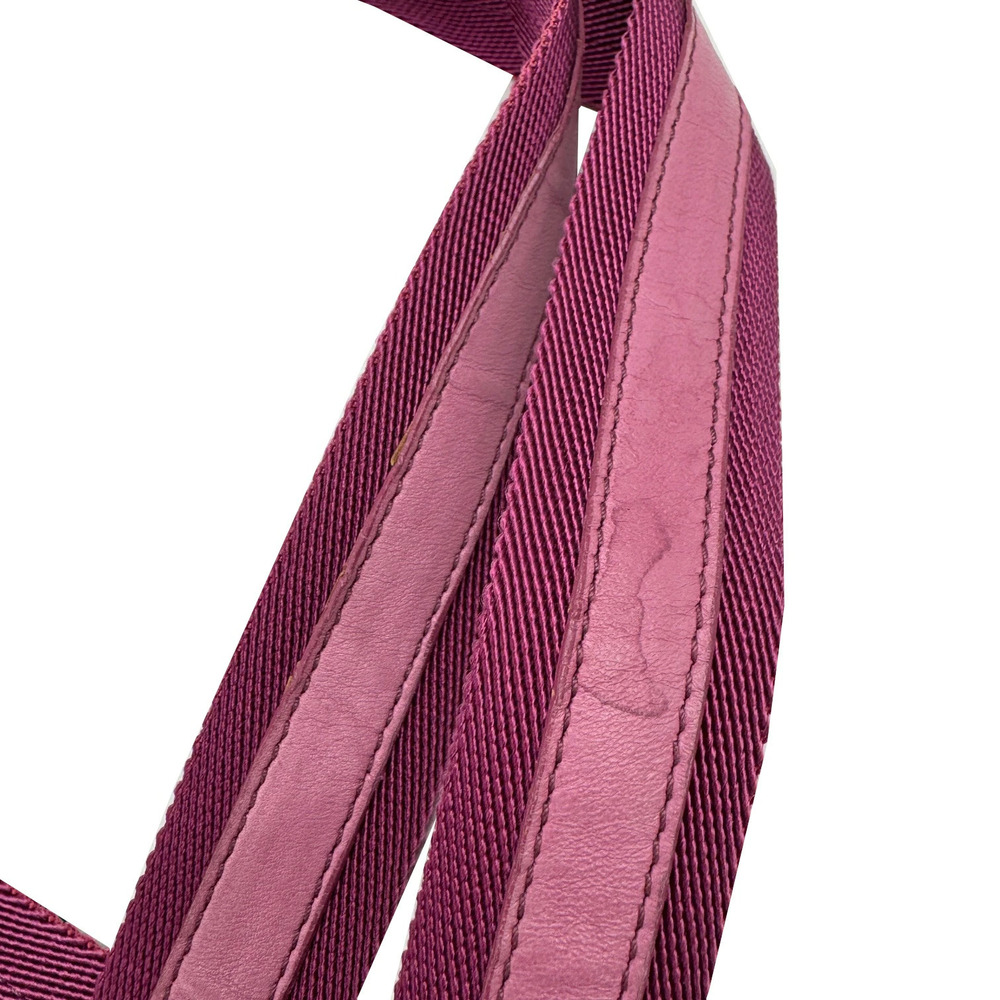 YVES SAINT LAURENT Kahala Tote Bag Canvas Leather Pink Floral Flower YSL Daily - Picture 8 of 9